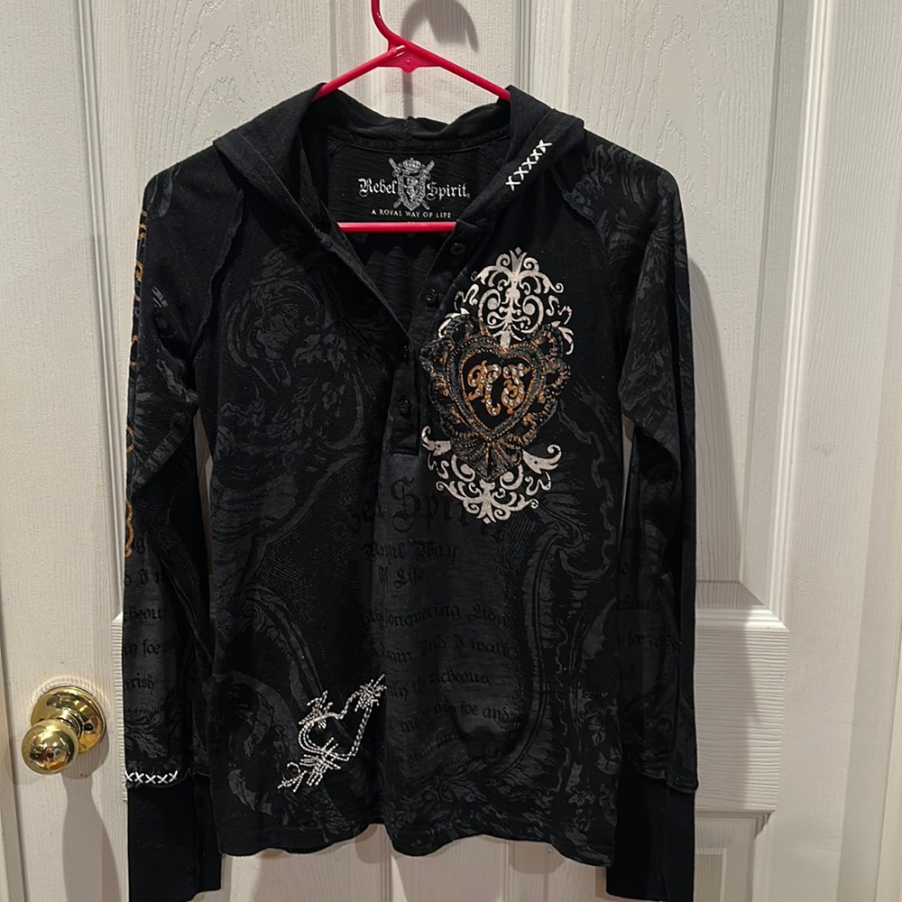 Rebel Spirit Fashion medium Black Long Sleeve hoodie